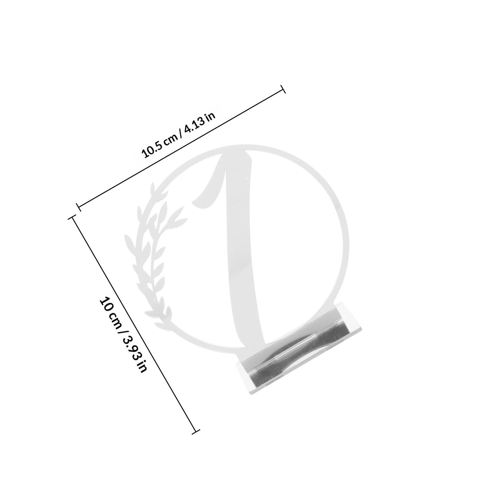 

10Pcs Acrylic Table Signs Decorative Wedding Reserved Signs Banquet Table Number Wedding Accessories Party Supplies срібний