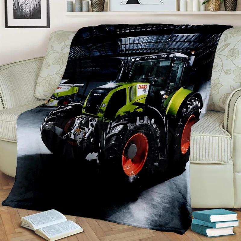 3D Retro Car Tractor Truck Series HD Blanket,Soft Throw Blanket for Home Bedroom Bed Sofa Picnic Travel Office Cover Blanket Kid