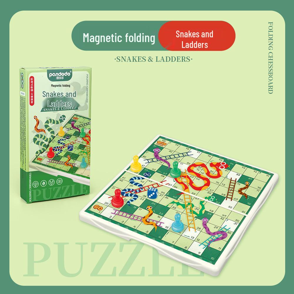 

Серия «Пан Дуодуо»: Портативные магнитные шахматы с животными - Змеи и лестницы Наземная битва