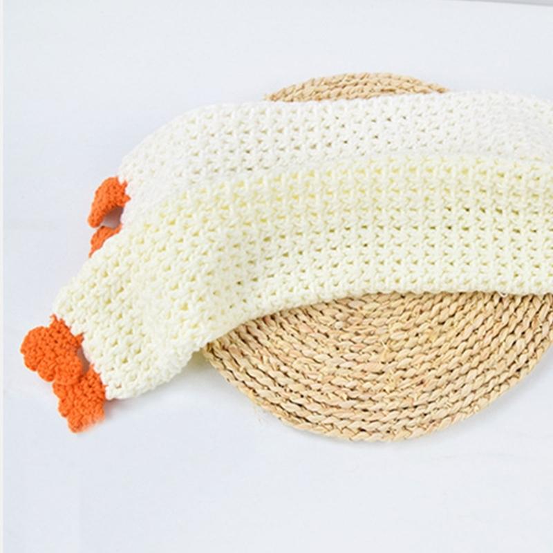 Cute Duck Designs Children's Scarf Knitted Soft Warm Cartoon Pattern for Boys and Girls Outdoor Activity Neck Warmer