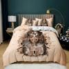 Pharaoh Bedding Sets,King Size 3D Ancient Egypt Tribe Decor Comforter Cover Set For Adult Egyptian Pyramid Polyester Duvet Cover