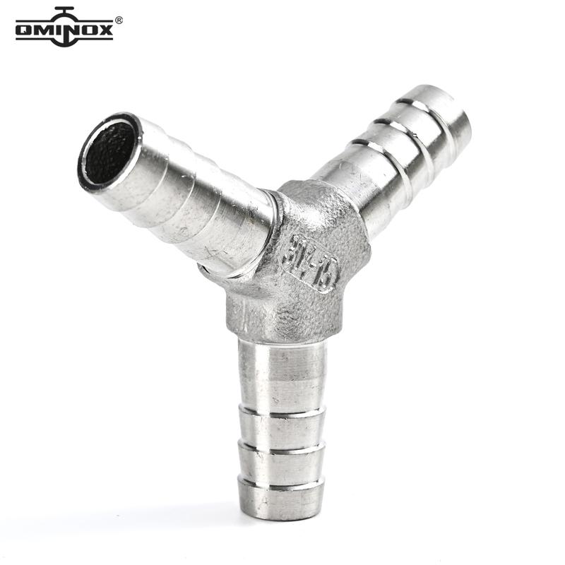 Schlauchstutzen Y/T-Typ Stacheliger Anschluss Edelstahl SS304 3-Wege-Adapter Formstück Verbindungstück Hausbrauerei Schlauch Guss-T-Stück fitting 6mm-50mm