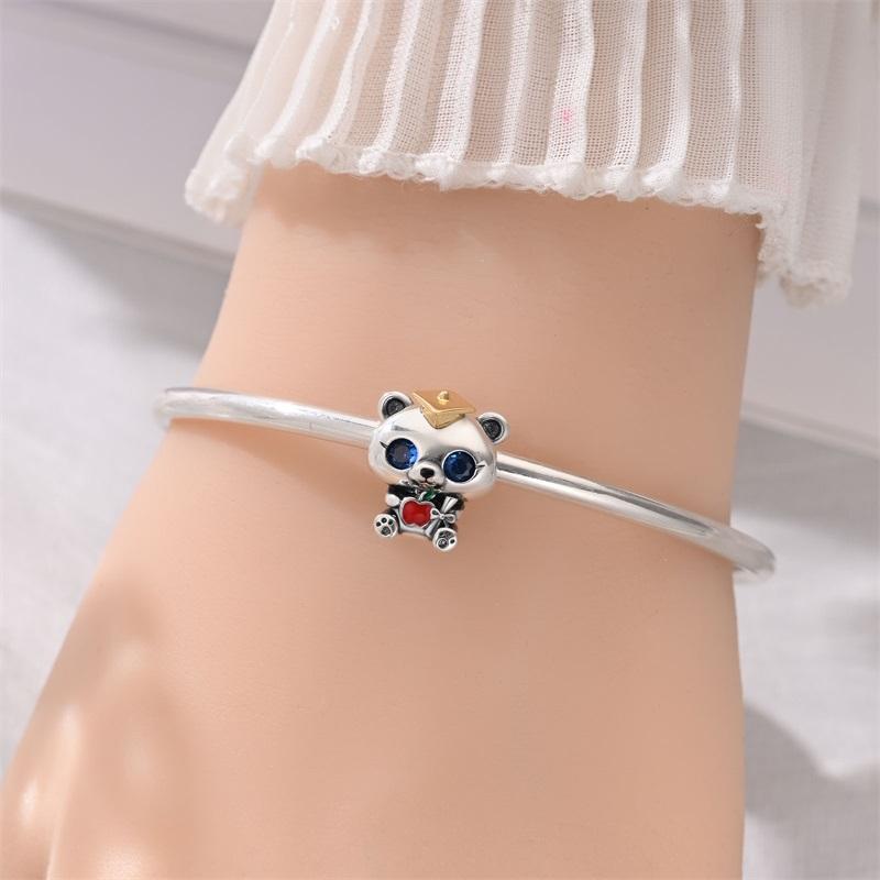 925 Silver Learned Little Animals Series Charms Pendants For Necklace Original Bracelet DIY Birthday Women's Fine Gifts