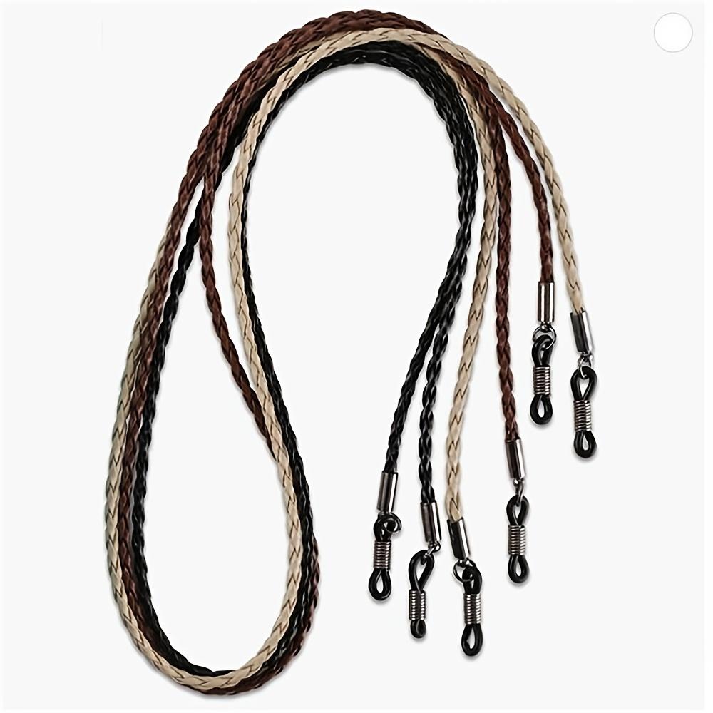 Elegant Glasses Lanyard, Sunglasses Chain PU Leather Braided Sport Band ideal choice for gifts
