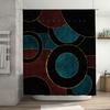 Luxury 3D Waterproof Bath Shower Curtain Fabric Decorative for Home Bathroom Decoration Waterproof Wall Covering Circle Pattern