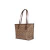 Coach City Zip Tote 30 Vintage Print Zipper Closure Canvas With Leather Tote Bag Shopping Bag Handheld Shoulder Bag Large Women Tote 58292-IMBDX