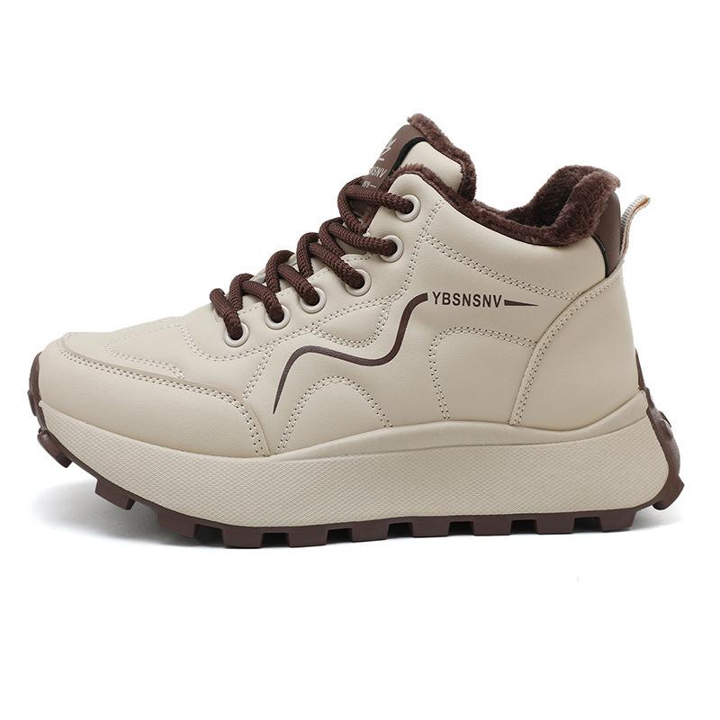 BF thick-soled winter new velvet thickened short boots to increase the height of casual sports cotton shoes warm dad shoes