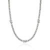 Nova Silver (W) Pave Link Station Necklace Hl1N54119W9430