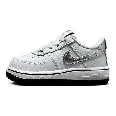 Force 1 TD Pure Platinum Barely Grape Baby Sneakers White Midnight-Navy Metallic-Silver CZ1691-004