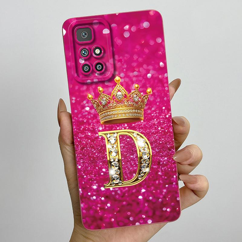 For Xiaomi Redmi 10 Case Redmi10 Luxury Letters Liquid Soft Silicone Back Cover For Xiaomi Redmi10 2022 Case Coque Fundas Shell
