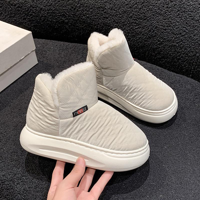 Winter velvet thickened home bread shoes cotton boots women wear fashion warm snow boots comfortable soft sole women's cotton shoes