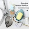 Household Suction Cup Soap Box for Bathroom Shower Portable Soap Holder Plastic Non-slip Tray for Kitchen Bathroom Accessories
