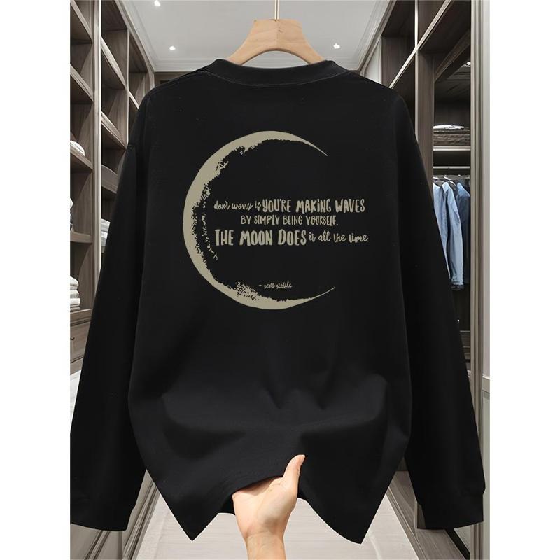 Long Sleeve Tee, Fleece Lined, Solid Orange, Warm & Cozy Winter Casual