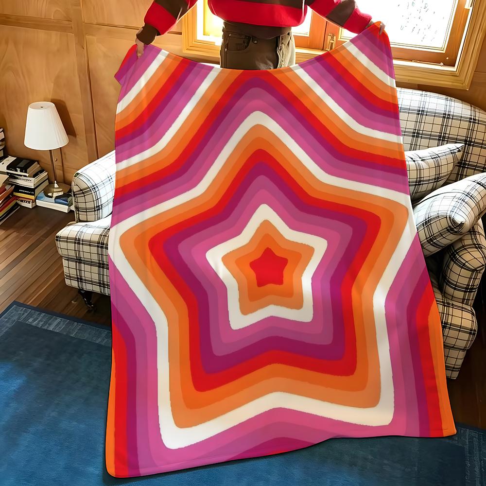 Symbol L-Lesbian P-Pride F-Flag Throw Flannel Blanket Suitable for Sofas Beds Offices Travel, Camping Chairs