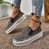 Casual large size sequined casual women's shoes autumn new comfortable platform European and American style single shoes women