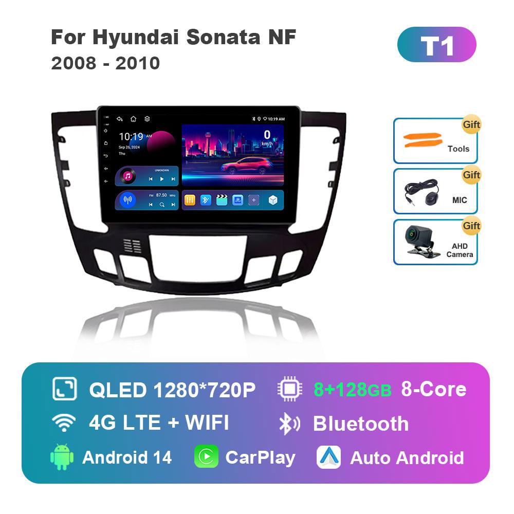 Car Radio Multimedia Player Android 14 System for Hyundai Sonata NF 2008 - 2010 GPS Navigation WiFi DSP Stereo Bluetooth 4G