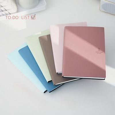 A5 Carnet Planificateur Quotidien en Cuir PU Souple 192 Pages Liste de Choses à Faire Plan Quotidien Carnet Portable Journal Journal Étudiant Scolaire Bloc-notes