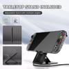 PlayVital Clear Series Clear Hard Shell Case for Switch 2 Dock Protective Cover with Folding Stand and Thumb Grips Glitter (2025), Compatible,
