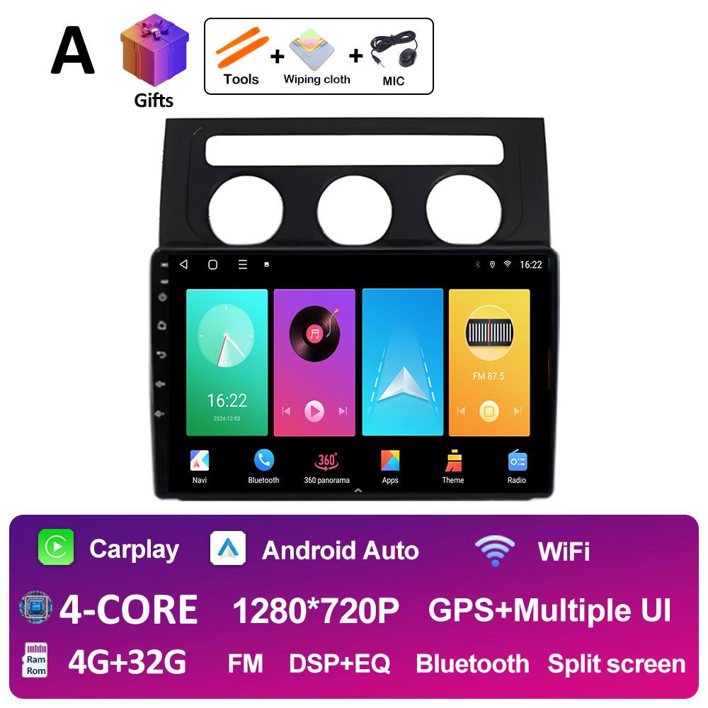 Navigation GPS Wireless Carplay For Volkswagen VW Touran 1 2003 2004 2005 - 2010 Autoradio Cooling Fan DSP Stereo Accessories BT