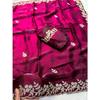 Premium Fandy satin with c pallu spring Dori embroidery work and all over sarees butta work with cutwork border