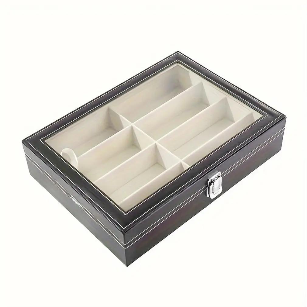 Multifunctional Sunglasses Storage Box Men's and Women's Glasses Display Box PU Leather Dustproof Jewelry Watch Storage Box