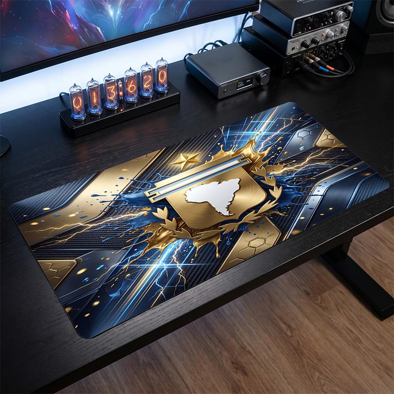 Tappetino Mouse Scudo Calcio Argentina, Tappetino da Scrivania Esteso Antiscivolo in Gomma per Gaming Ufficio Laptop Regalo per Fan