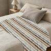 Soft Flannel Throw Blanket with Bound Edges & Simple Stripes Cozy Warm Cover for Home, Couch, Christmas & Halloween
