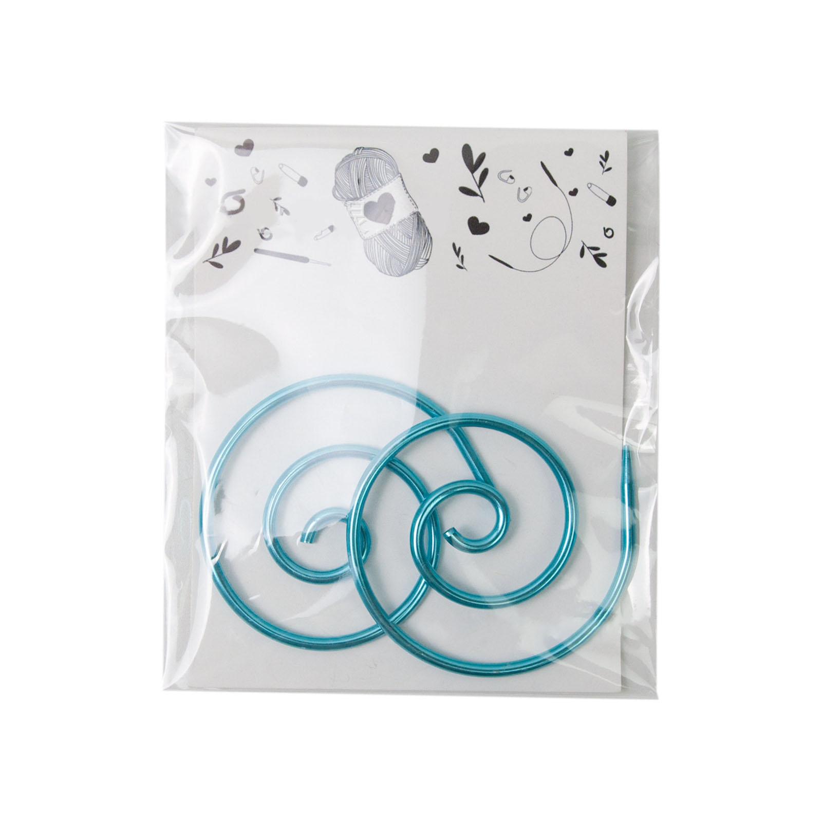 

2Pcs Colorful Stitching Marker Rings Knitting Crochet Marker Metal Locking Stitching Marker for Knitting and Crocheting синий