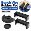 4Pcs/Set Rubber Bench Vise Rubber Pad 50mm 60mm 70mm 80mm Anti-Slip Bench Clamp Anti-Slip Mat Non-Slip Rubber Black