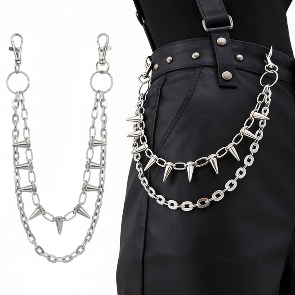 Hip-Hop Nieten Hosenkette Metall Hosenkette Mode Schlüsselanhänger Für Männer Frauen