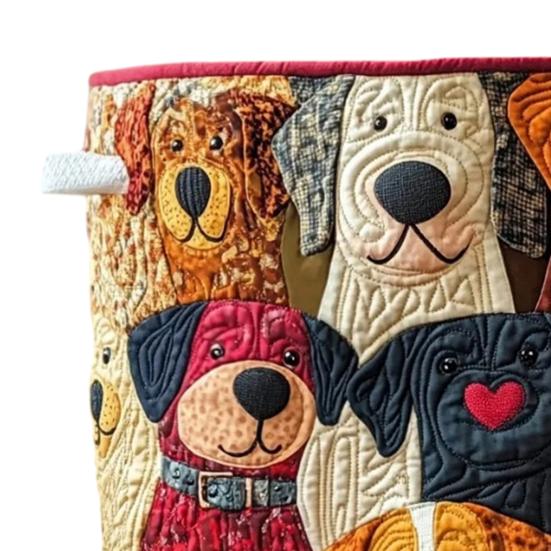 Quilted Floral Laundry Basket Fabric Boho Storage Hamper with Handles Foldable Large Capacity Laundry Bin for Nursery Bedroom Clothes Kids Toys