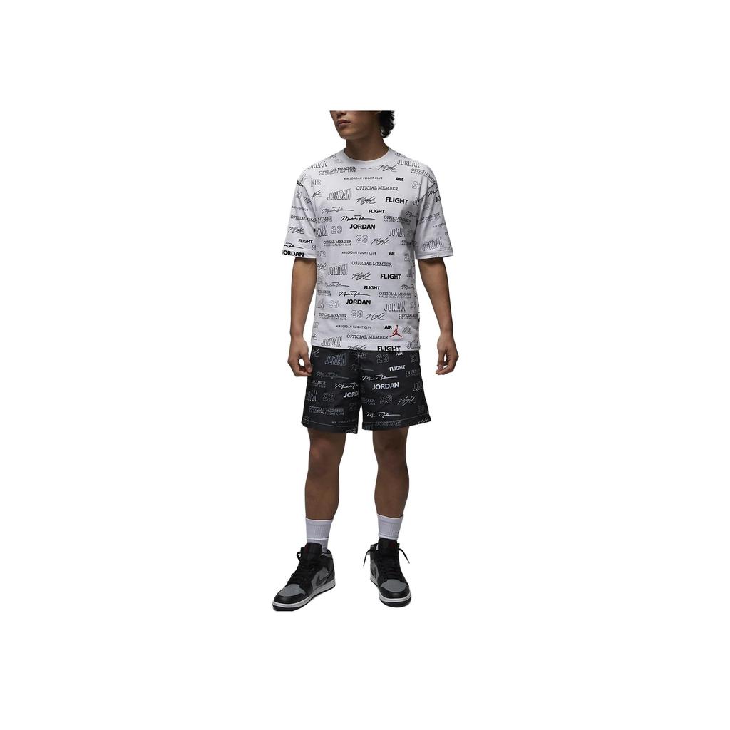 Jordan T-shirt Manches Courtes Col Rond Imprimé Flight MVP Homme Hauts Blanc DX9574-100