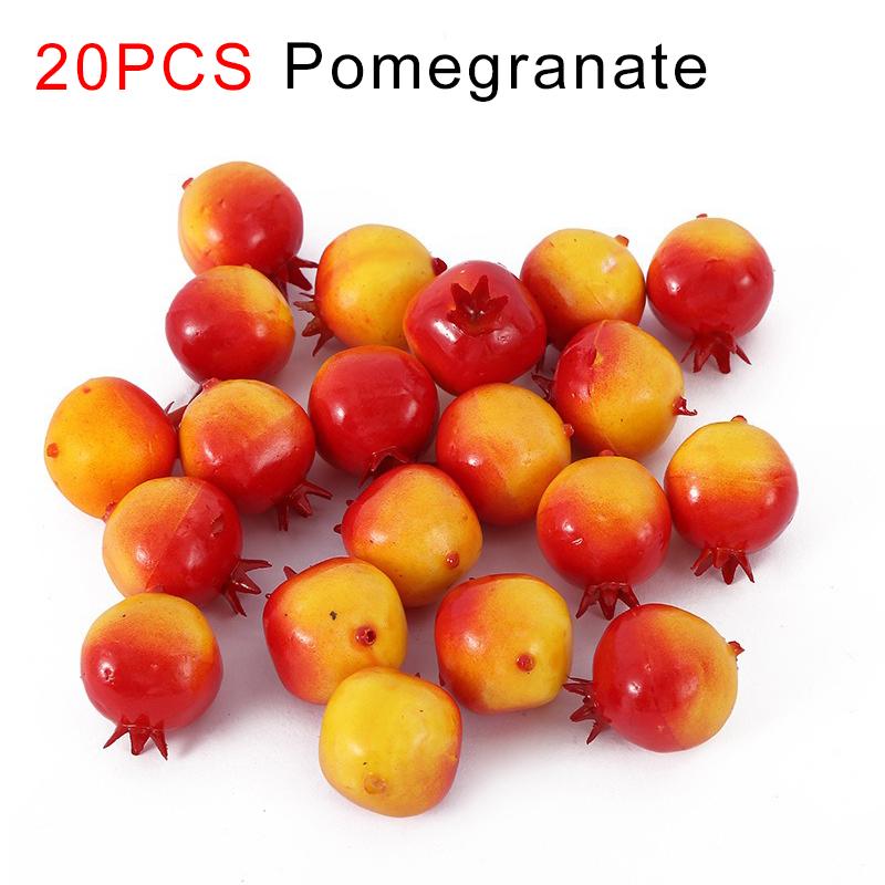 

20PCS/Pack Simulated Pomegranate Miniatures Fake Foam Models DIY Handicraft Window Layout Display Material Photography Props ZYF