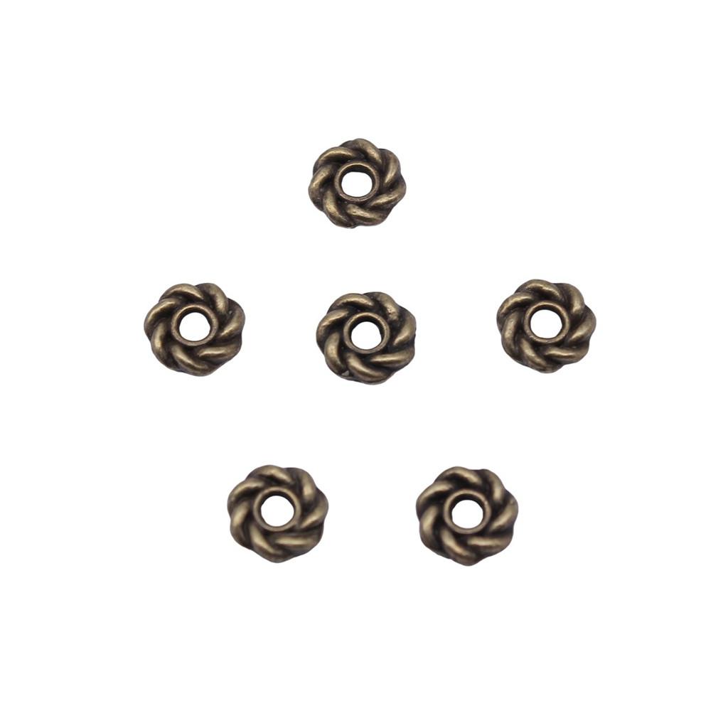 Caps Beaded Edge Spacer Beads Antique Style For DIY Jewelry Projects