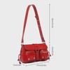 Textured Trendy Hot Girl 2024 Baguette Shoulder & Messenger Motorcycle Bag