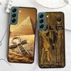 Egypt Pharaoh Mural Phone Case For Samsung A02 A03 A03S A04 A04S Galaxy A55 A35 A25 A15 S10 Lite A9 A8 A7 A6 Plus A90 A80 Cover