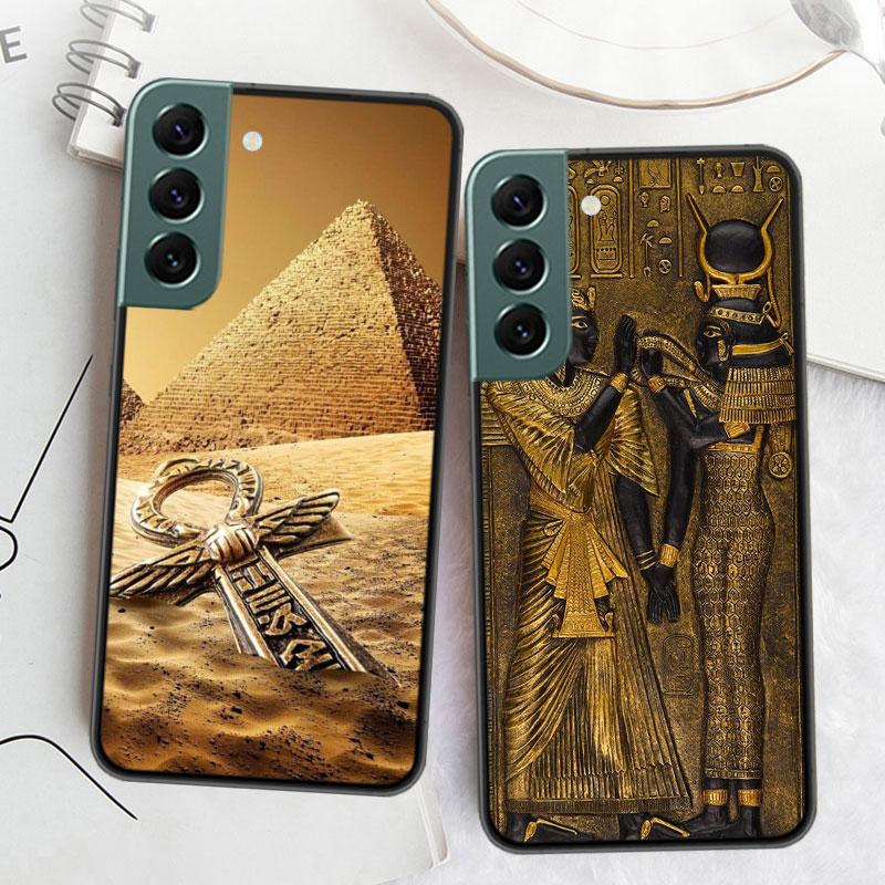Egypt Pharaoh Mural Phone Case For Samsung A02 A03 A03S A04 A04S Galaxy A55 A35 A25 A15 S10 Lite A9 A8 A7 A6 Plus A90 A80 Cover
