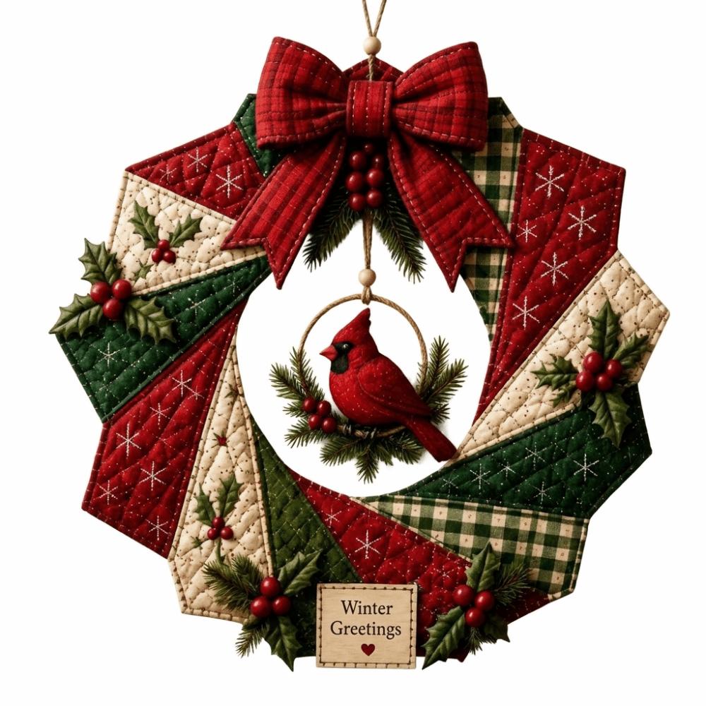 Pre-Cut Fabric Strips Fabric Poke Wreath DIY Kit Christmas Wreath Making Set Beginner-Friendly