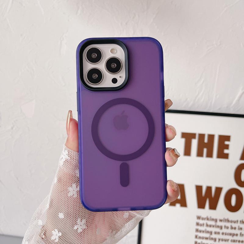 Suitable for Apple 15promax Phone Case, Matte Magnetic 13 Anti-drop, IPhone14 Full Package, Simple and High-end for Both Men and Women