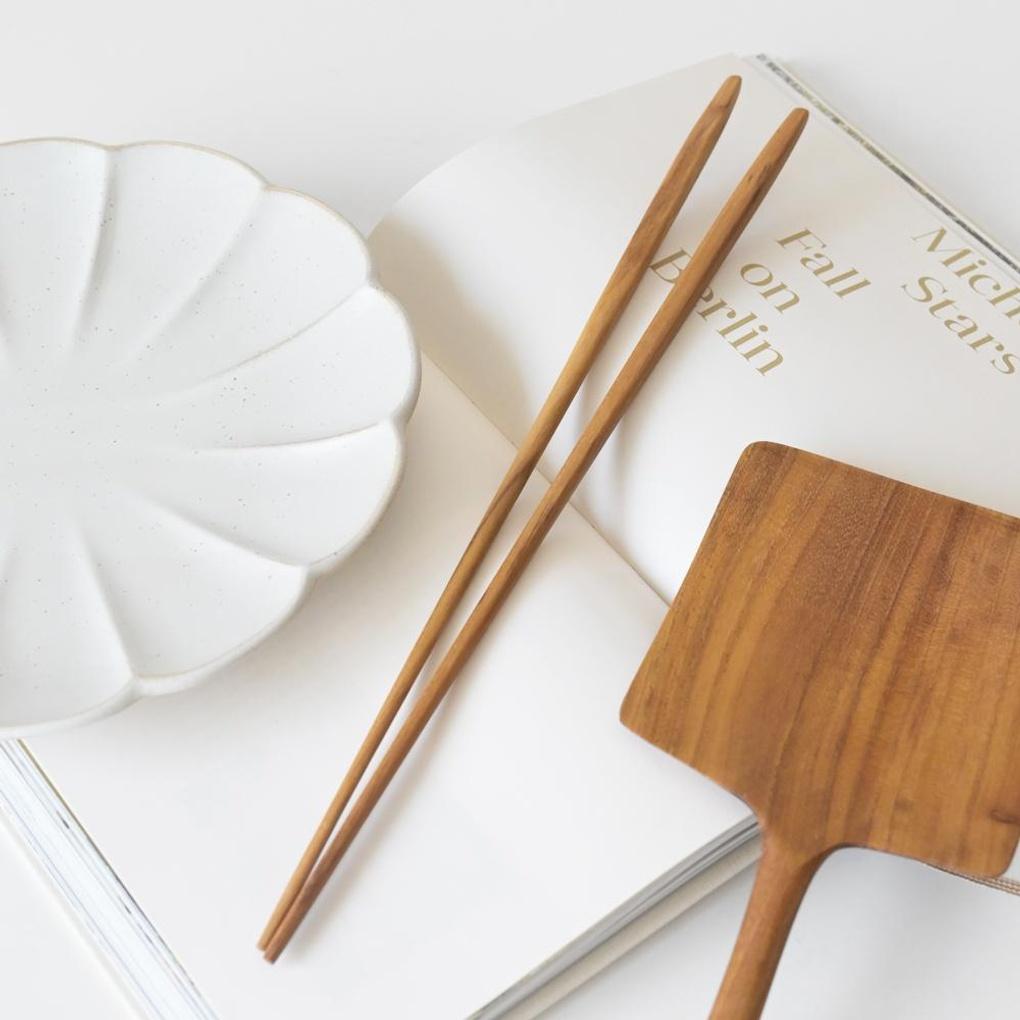 

Handmade teak wood cooking utensils, frying chopsticks