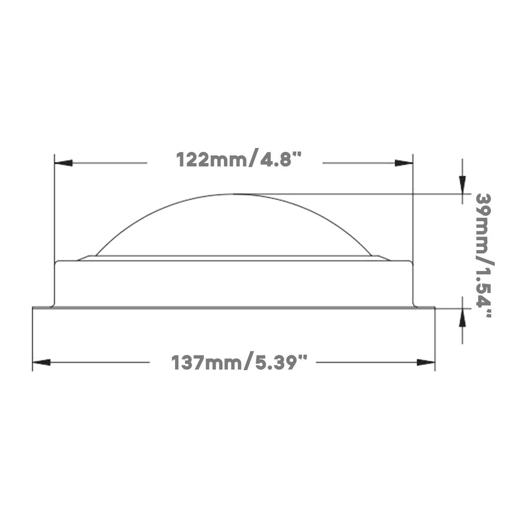 12V LED Car Round Ceiling Dome Roof Light Interior Light Lamp On/Off Switch For Camper-Van Caravan-Motorhome Boat RV-Van