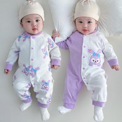 Baby Long-Sleeved Jumpsuits: Spring & Autumn Pajamas for Newborns