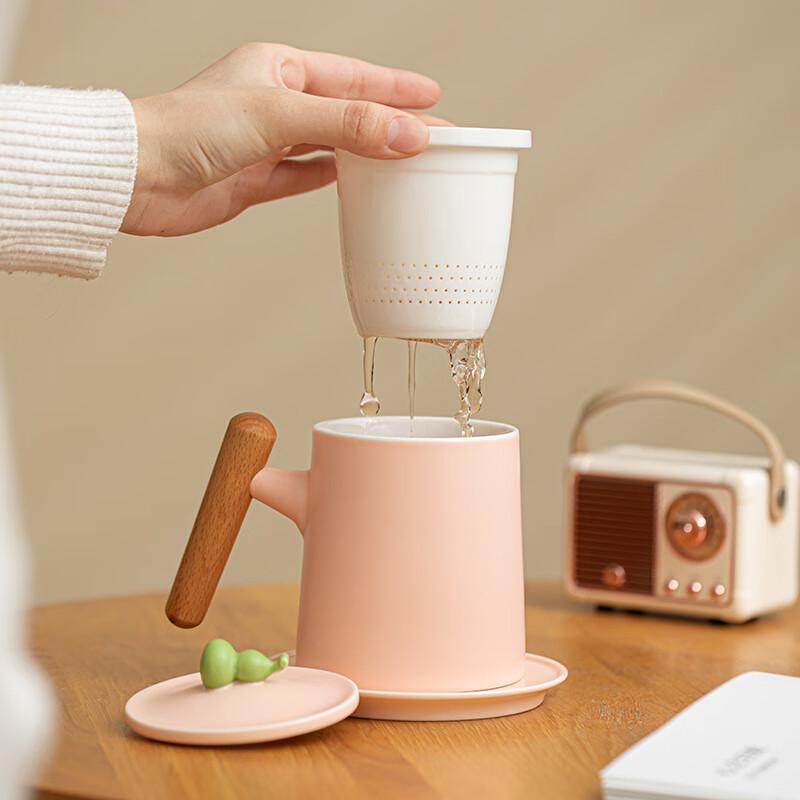 Jun Qi Shi DH Ceramic Tea Infuser Mug