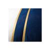 2 Pcs Velvet Look Decorative Throw Pillow Covers With Gold Leather Strips