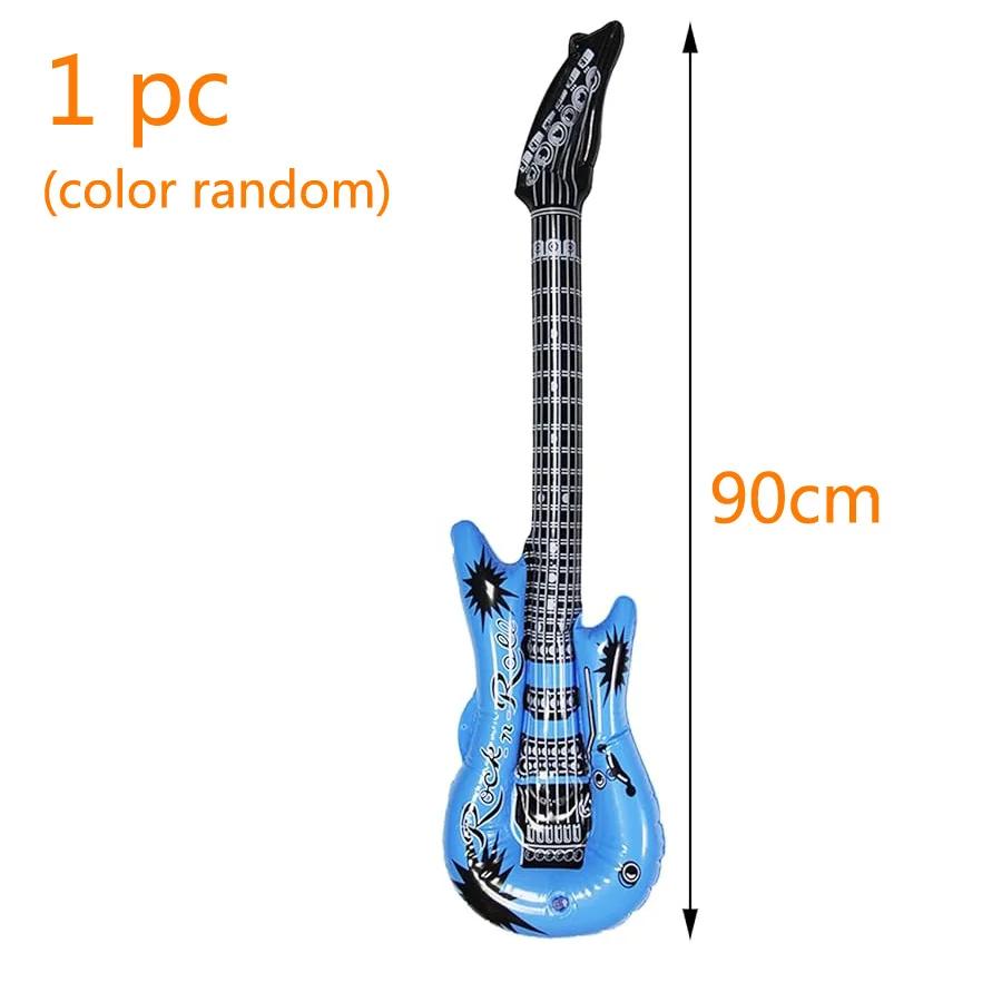 

1/6pcs Inflatable Guitar Balloon Rock Inflatable Props Guitar Assorted Colors Party Decoration for Musical Concert Themed Party 55-90cm