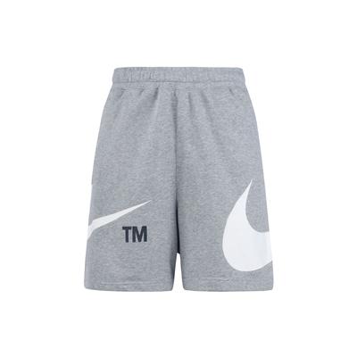 Sportovní oblečení Logo Swoosh Středně vysoký pas Elastické Polyester Bavlna Ležérní šortky Pánské Spodky Šedé DD5998-063