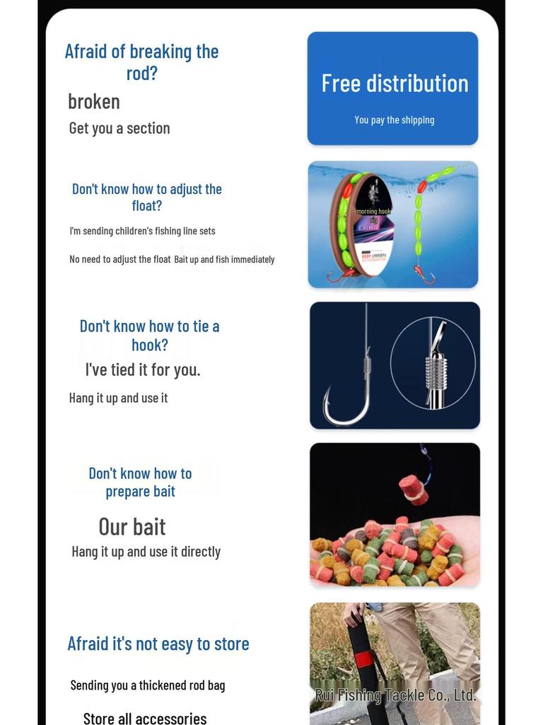 Mini Children's Fishing Rod Set with Hooks – Pocket-Sized Shrimp Rod for Kids