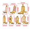 5pcs/lot Stainless Steel Gold Color PVD Plated Boots Charms Pendant DIY Necklace Bracelet Earring Jewelry Making Accessories