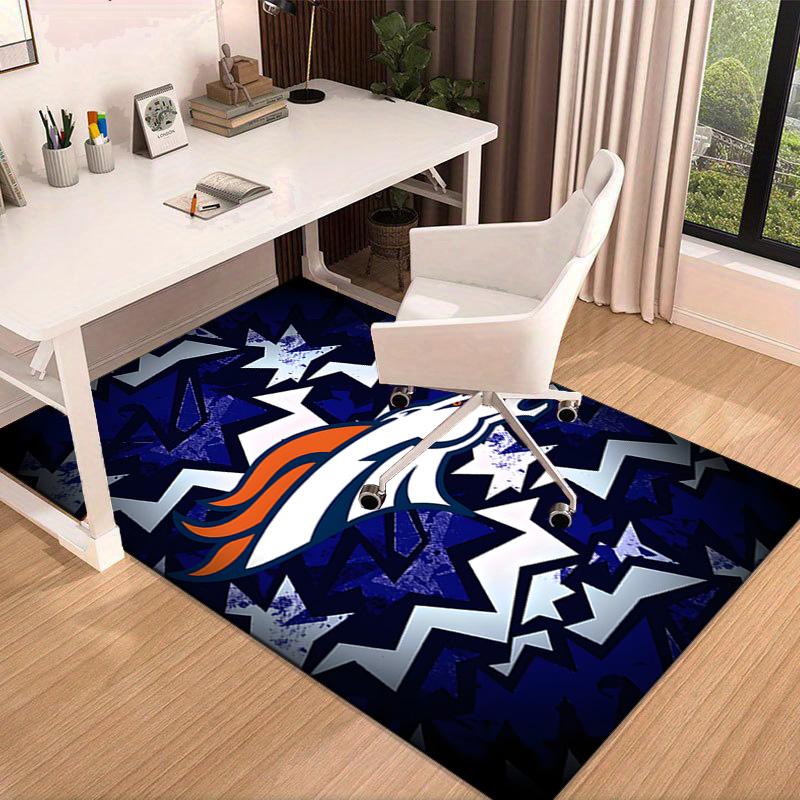 Denver Broncos Logo Area Rug for Office, Chair Rug, Decorative Carpet Livingroom Mat, Large Size Fan gifts Christmas gifts