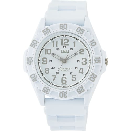 Citizen Q&Q Watch Analog Waterproof Urethane Strap VR78-002 Men's White